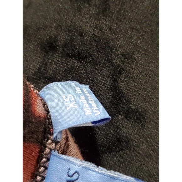 Simply Vera Women's Floral 100% Rayon Round Neck Short Sleeve Top Blouse Size XS - Picture 8 of 12